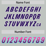 Custom Gray Pink and Purple Sides Gradient Fashion Personalized Team Football Jersey