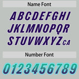 Custom Gray Bright Green and Purple Sides Gradient Fashion Personalized Team Football Jersey