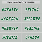 Custom Gray Orange and Kelly Green Sides Gradient Fashion Personalized Team Football Jersey