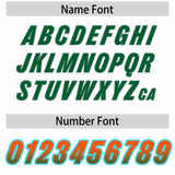 Custom White Orange and Kelly Green Sides Gradient Fashion Personalized Team Football Jersey