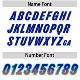 Custom White Royal and Orange Sides Gradient Fashion Personalized Team Football Jersey