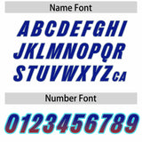 Custom White Royal and Red Sides Gradient Fashion Personalized Team Football Jersey