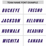 Custom White Orange and Purple Sides Gradient Fashion Personalized Team Football Jersey