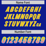 Custom Royal Gold Sides Gradient Fashion Personalized Team Football Jersey