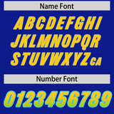 Custom Royal Gold Sides Gradient Fashion Personalized Team Football Jersey