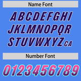 Custom Powder Blue Pink and Purple Sides Gradient Fashion Personalized Team Football Jersey