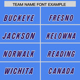 Custom Powder Blue Pink and Purple Sides Gradient Fashion Personalized Team Football Jersey