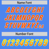 Custom Powder Blue Gold and  Sides Gradient Fashion Personalized Team Football Jersey