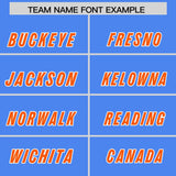 Custom Powder Blue Gold and  Sides Gradient Fashion Personalized Team Football Jersey