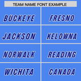 Custom Powder Blue Gray and White Sides Gradient Fashion Personalized Team Football Jersey