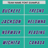 Custom Bright Green Purple and Pink Sides Gradient Fashion Personalized Team Football Jersey