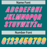 Custom Aqua Gold Sides Gradient Fashion Personalized Team Football Jersey