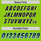 Custom Neon Green Black and White Sides Gradient Fashion Personalized Team Football Jersey