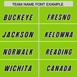 Custom Neon Green Black and White Sides Gradient Fashion Personalized Team Football Jersey