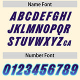 Custom Cream Purple and Powder Blue Sides Gradient Fashion Personalized Team Football Jersey