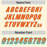 Custom Cream Orange and Bright Green Sides Gradient Fashion Personalized Team Football Jersey