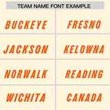 Custom Cream Orange and Bright Green Sides Gradient Fashion Personalized Team Football Jersey