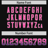 Custom Black Pink and Purple Sides Gradient Fashion Personalized Team Football Jersey