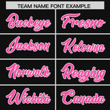 Custom Black Pink and Purple Sides Gradient Fashion Personalized Team Football Jersey