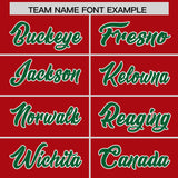 Custom Red Kelly Green and Royal Sides Gradient Fashion Personalized Team Football Jersey
