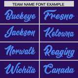 Custom Purple Powder Blue and Pink Sides Gradient Fashion Personalized Team Football Jersey