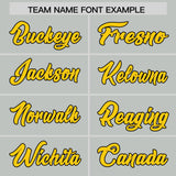 Custom Gray Royal and Gold Sides Gradient Fashion Personalized Team Football Jersey