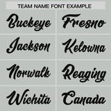 Custom Gray Pink and Powder Blue Sides Gradient Fashion Personalized Team Football Jersey