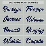 Custom Gray Royal and Navy Sides Gradient Fashion Personalized Team Football Jersey