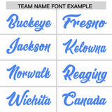 Custom White Powder Blue and Pink Sides Gradient Fashion Personalized Team Football Jersey
