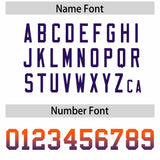 Custom White Orange and Purple Sides Gradient Fashion Personalized Team Football Jersey
