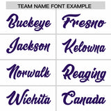 Custom White Orange and Purple Sides Gradient Fashion Personalized Team Football Jersey