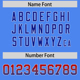 Custom Powder Blue Red and Royal Sides Gradient Fashion Personalized Team Football Jersey
