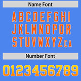 Custom Powder Blue Gold and  Sides Gradient Fashion Personalized Team Football Jersey