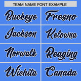 Custom Powder Blue Navy and Royal Sides Gradient Fashion Personalized Team Football Jersey