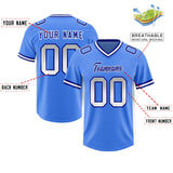 Custom Powder Blue Gray and White Sides Gradient Fashion Personalized Team Football Jersey