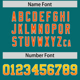 Custom Aqua Gold Sides Gradient Fashion Personalized Team Football Jersey