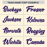 Custom Cream Orange and Purple Sides Gradient Fashion Personalized Team Football Jersey