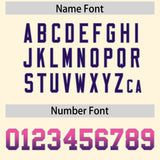 Custom Cream Pink and Purple Sides Gradient Fashion Personalized Team Football Jersey