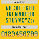 Custom Gold Kelly Green and Orange Sides Gradient Fashion Personalized Team Football Jersey