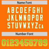 Custom Orange Neon Green and Gold Sides Gradient Fashion Personalized Team Football Jersey