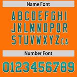 Custom Orange Aqua and Aqua Sides Gradient Fashion Personalized Team Football Jersey