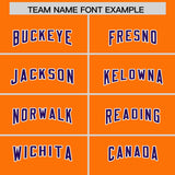 Custom Orange Purple and Powder Blue Sides Gradient Fashion Personalized Team Football Jersey
