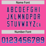 Custom Pink Purple and Powder Blue Sides Gradient Fashion Personalized Team Football Jersey
