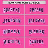Custom Pink Purple and Powder Blue Sides Gradient Fashion Personalized Team Football Jersey