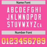 Custom Pink Gold Sides Gradient Fashion Personalized Team Football Jersey