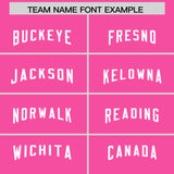 Custom Pink Gold Sides Gradient Fashion Personalized Team Football Jersey