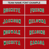 Custom Red Kelly Green and Royal Sides Gradient Fashion Personalized Team Football Jersey