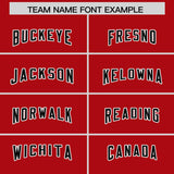 Custom Red Black and Aqua Sides Gradient Fashion Personalized Team Football Jersey