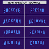 Custom Purple Powder Blue and Pink Sides Gradient Fashion Personalized Team Football Jersey