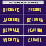Custom Purple Orange and Gold Sides Gradient Fashion Personalized Team Football Jersey